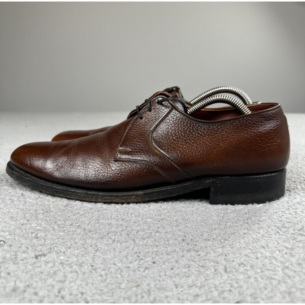 Stacy Adams Porto-Ped Leather Dress Shoes Men 10D Brown Lace Up Comfort 437022